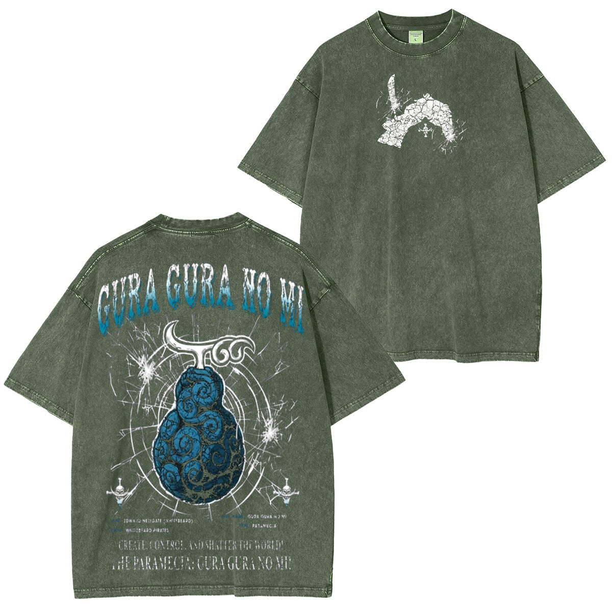 Gura Gura no Mi One Piece Washed T-shirt/Crewneck/Hoodie