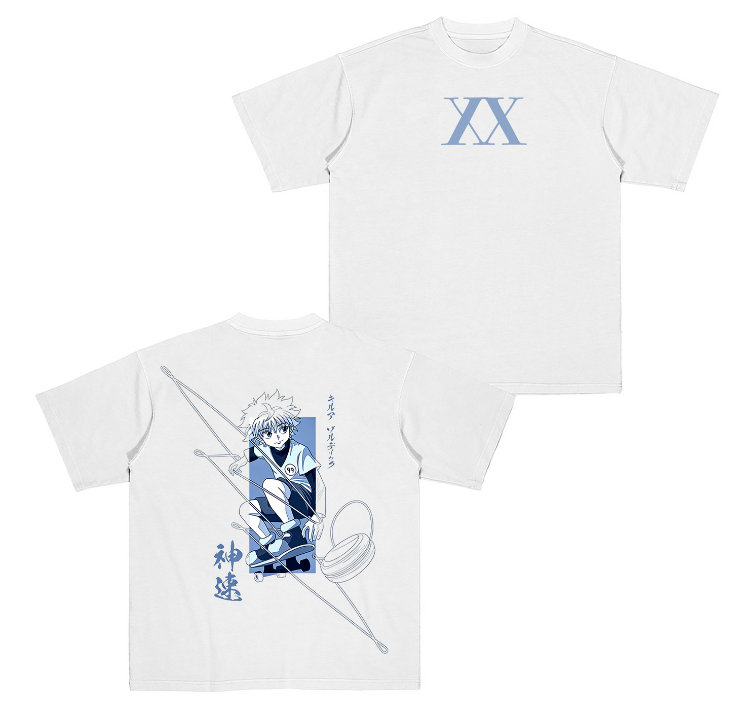 Killua Hunter x Hunter Anime Oversize Unisex Polera