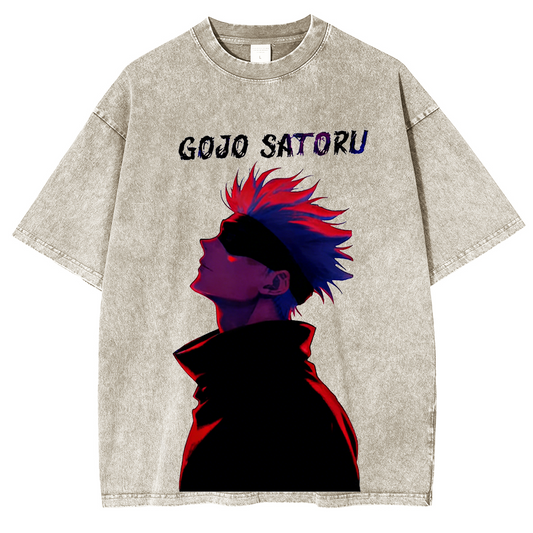 Gojo Satoru Jujutsu Kaisen Washed T-shirt