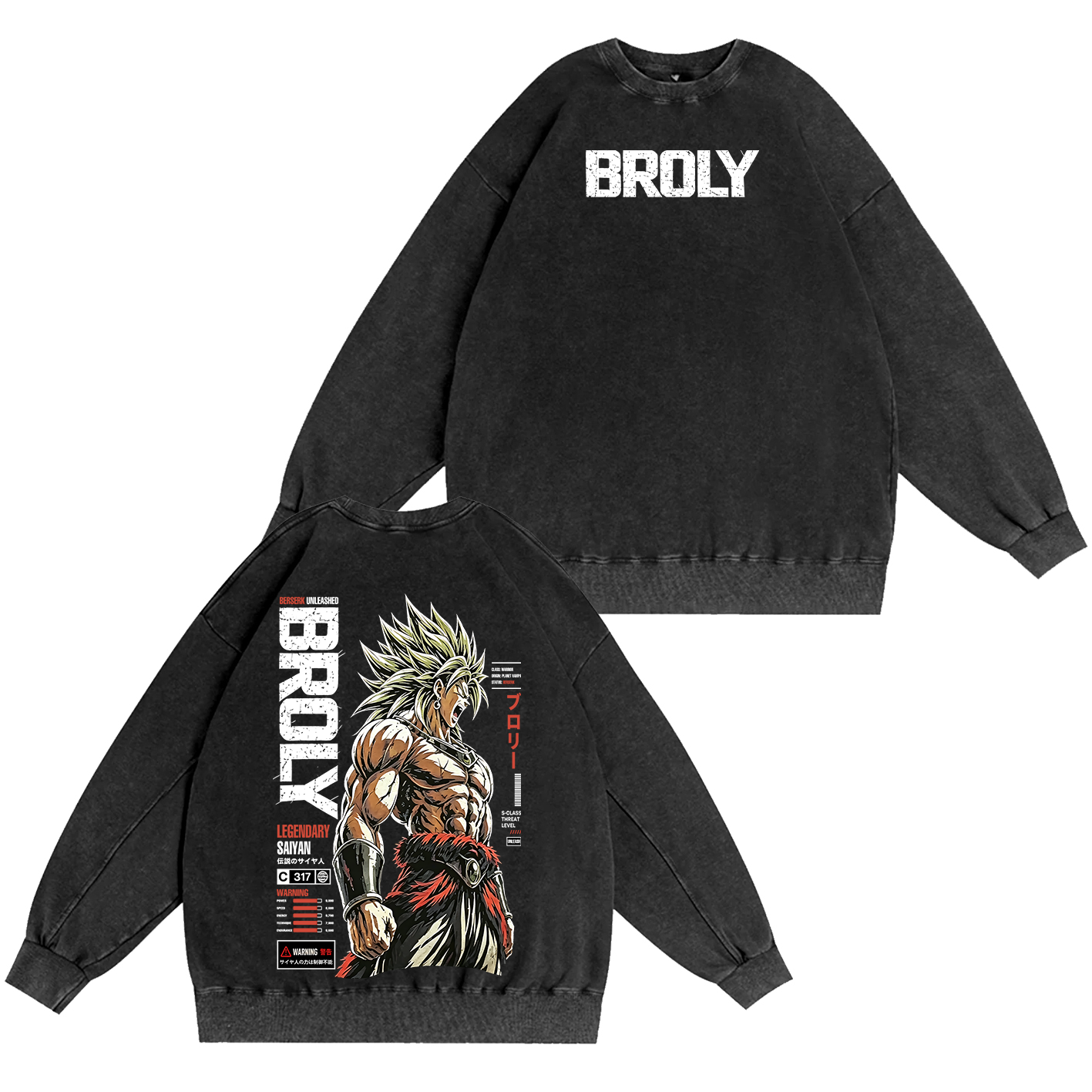 Broly Dragon Ball Super Unisex Washed T-Shirt