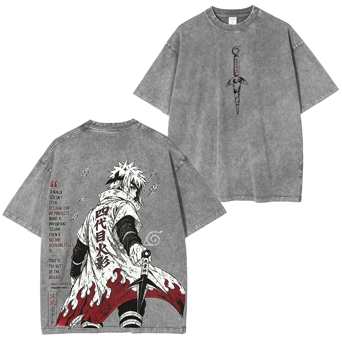 Naruto Polera Lavada Vintage