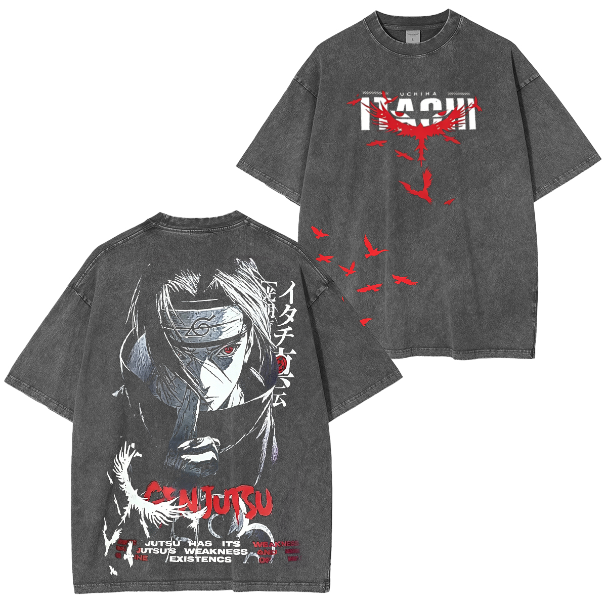 Naruto Polera Lavada Vintage