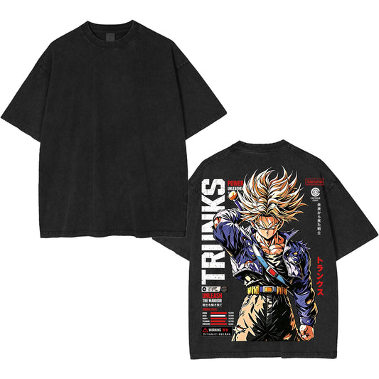 Future Trunks Dragon Ball Vintage Polera Unisex Lavada-Back