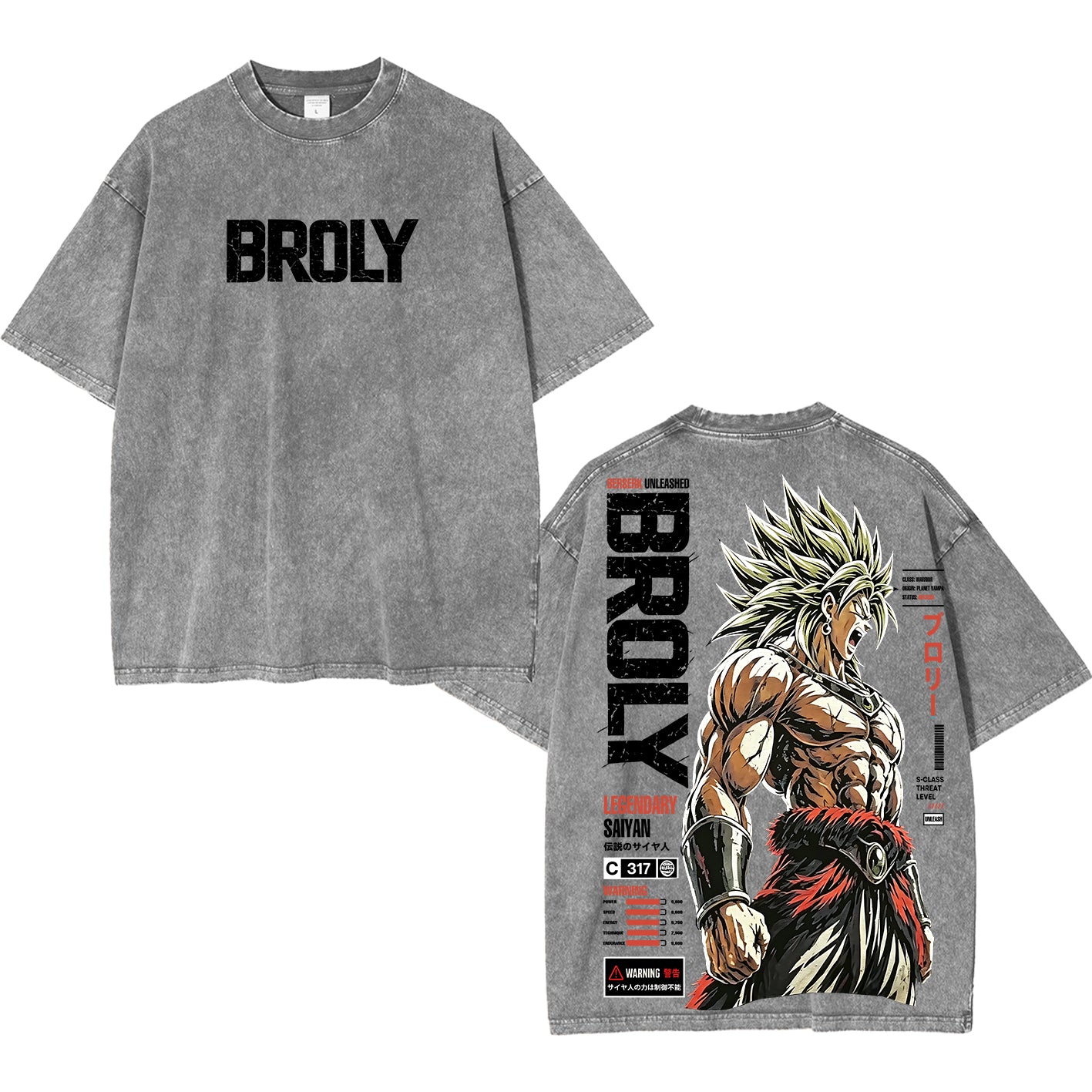 Broly Dragon Ball Super Unisex Washed T-Shirt