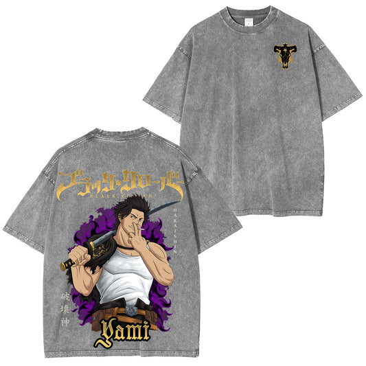 YAMI BLACK CLOVER Vintage washed T-shirt/Crewneck/Hoodie