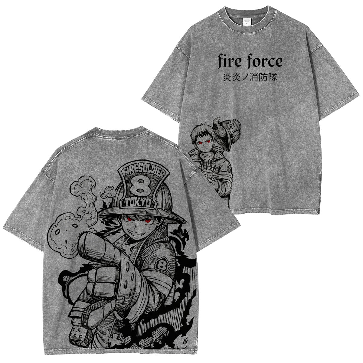 Fire Force: Shinra Kusakabe Vintage washed T-shirt/Crewneck/Hoodie