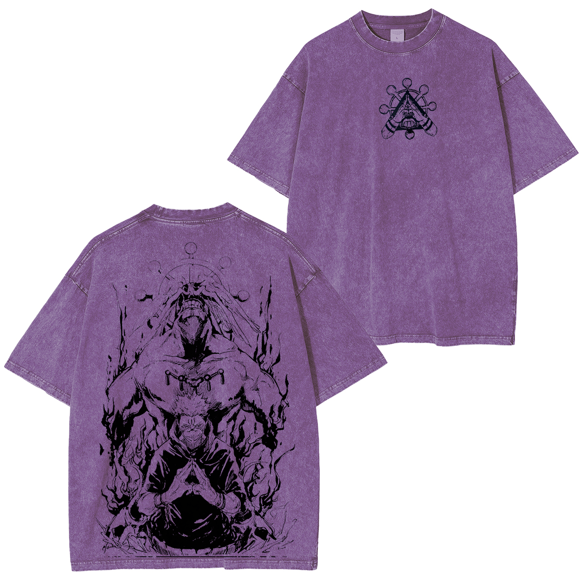 Sukuna & Mahoraga Vintage Washed Unisex Polera