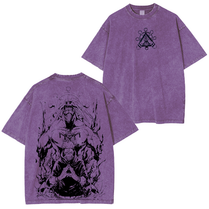 Sukuna & Mahoraga Vintage Washed Unisex Polera