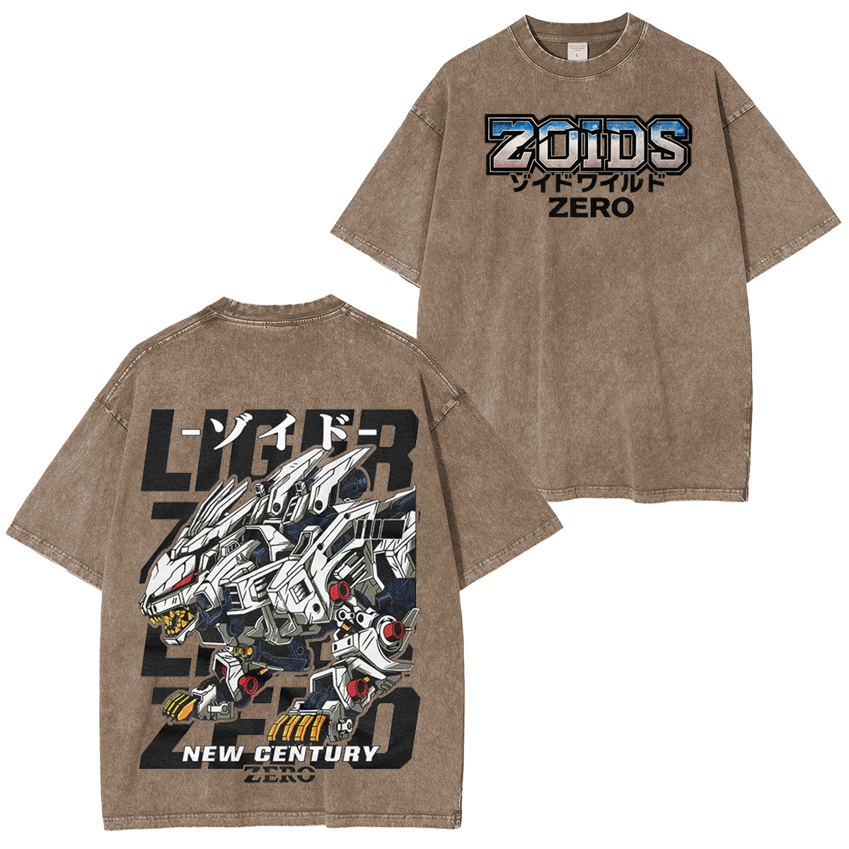 Liger Zero Zoids New Century Zero Streetwear Vintage Washed Unisex T-Shirt