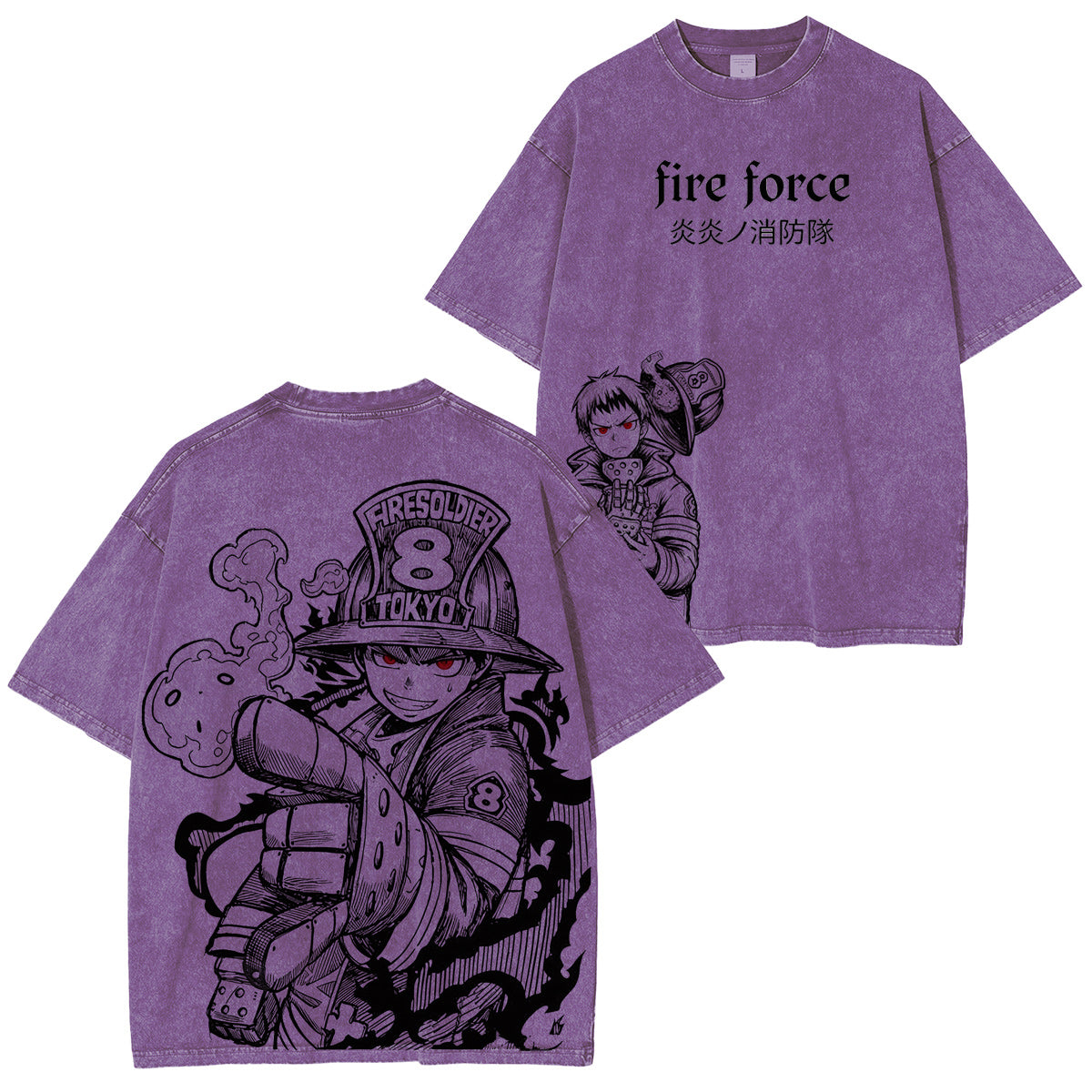 Fire Force: Shinra Kusakabe Vintage washed T-shirt/Crewneck/Hoodie
