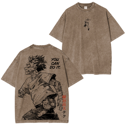 Izuku Midoriya My Hero Academia Polera Lavada Vintage