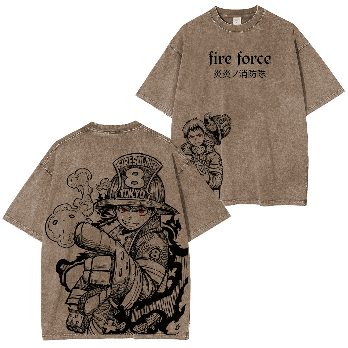 Fire Force: Shinra Kusakabe Vintage washed T-shirt/Crewneck/Hoodie