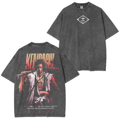 Kenpachi Zaraki-Bleach Anime Polera Unisex Lavada
