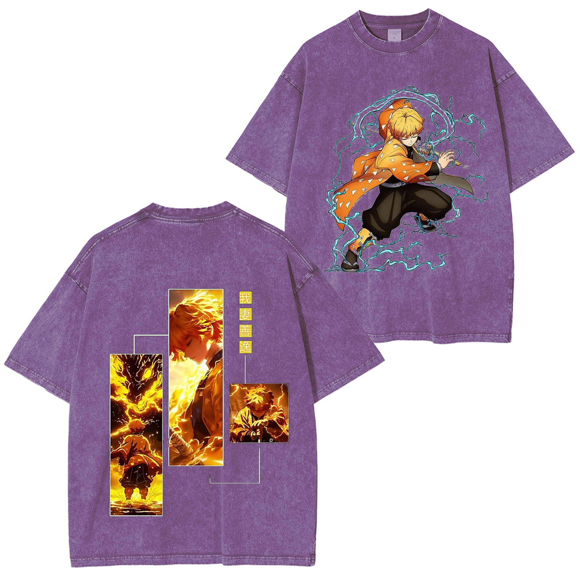 Zenitsu Agatsuma Unisex Washed T-shirts