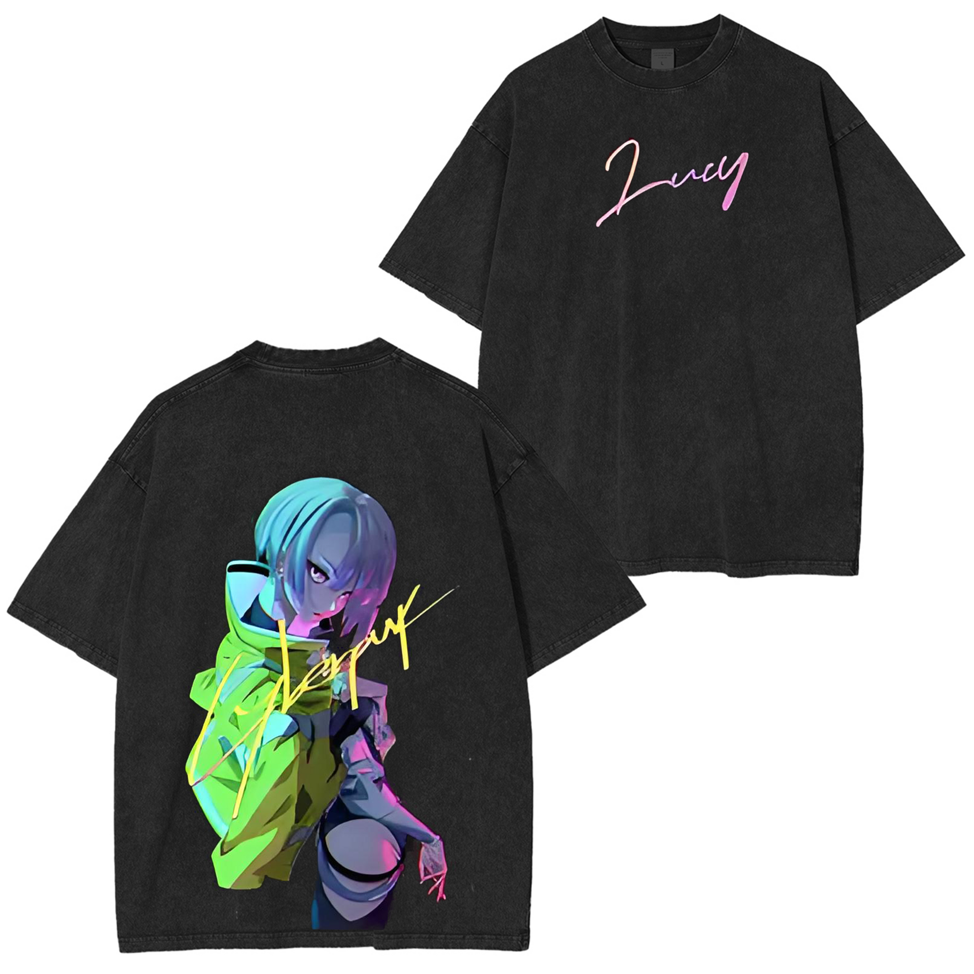 Lucy Cyberpunk Polera Unisex Lavada