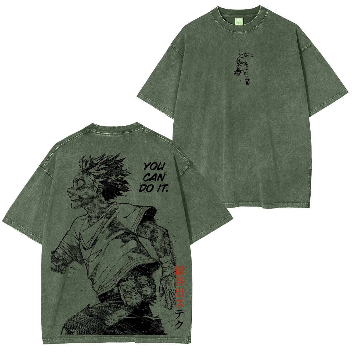Izuku Midoriya My Hero Academia Polera Lavada Vintage