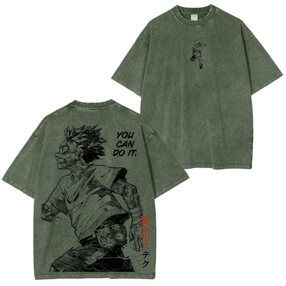 Izuku Midoriya My Hero Academia Polera Lavada Vintage
