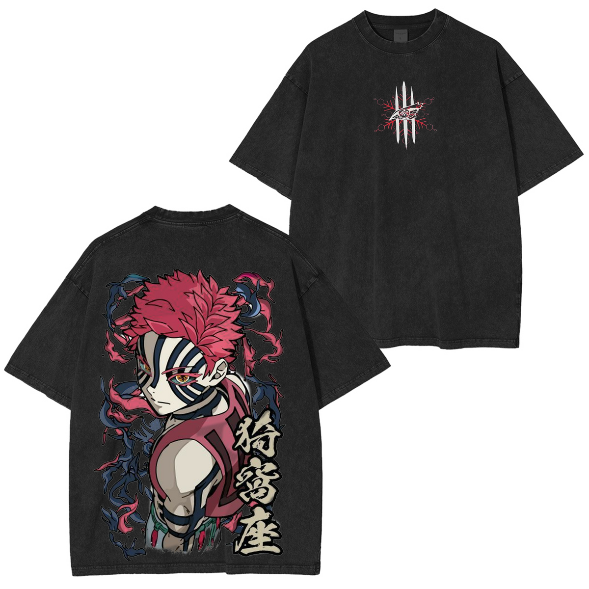 Akaza Demon Slayer Unisex Anime Polera