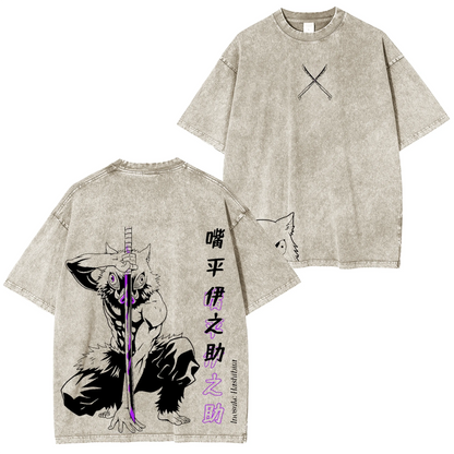 Limited Edition Inosuke Demon Slayer Vintage Polera Oversize