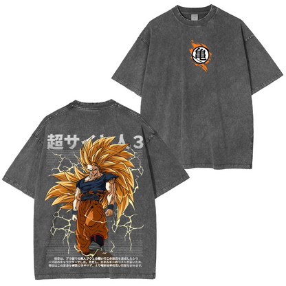 Goku Super Saiyan 3 Vintage Polera Oversize