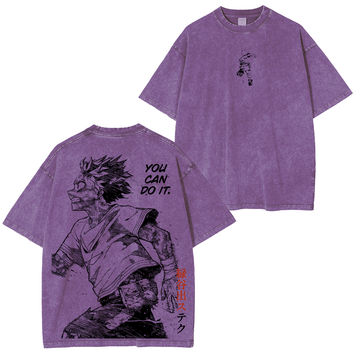 Izuku Midoriya My Hero Academia Polera Lavada Vintage