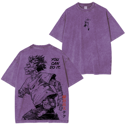 Izuku Midoriya My Hero Academia Polera Lavada Vintage
