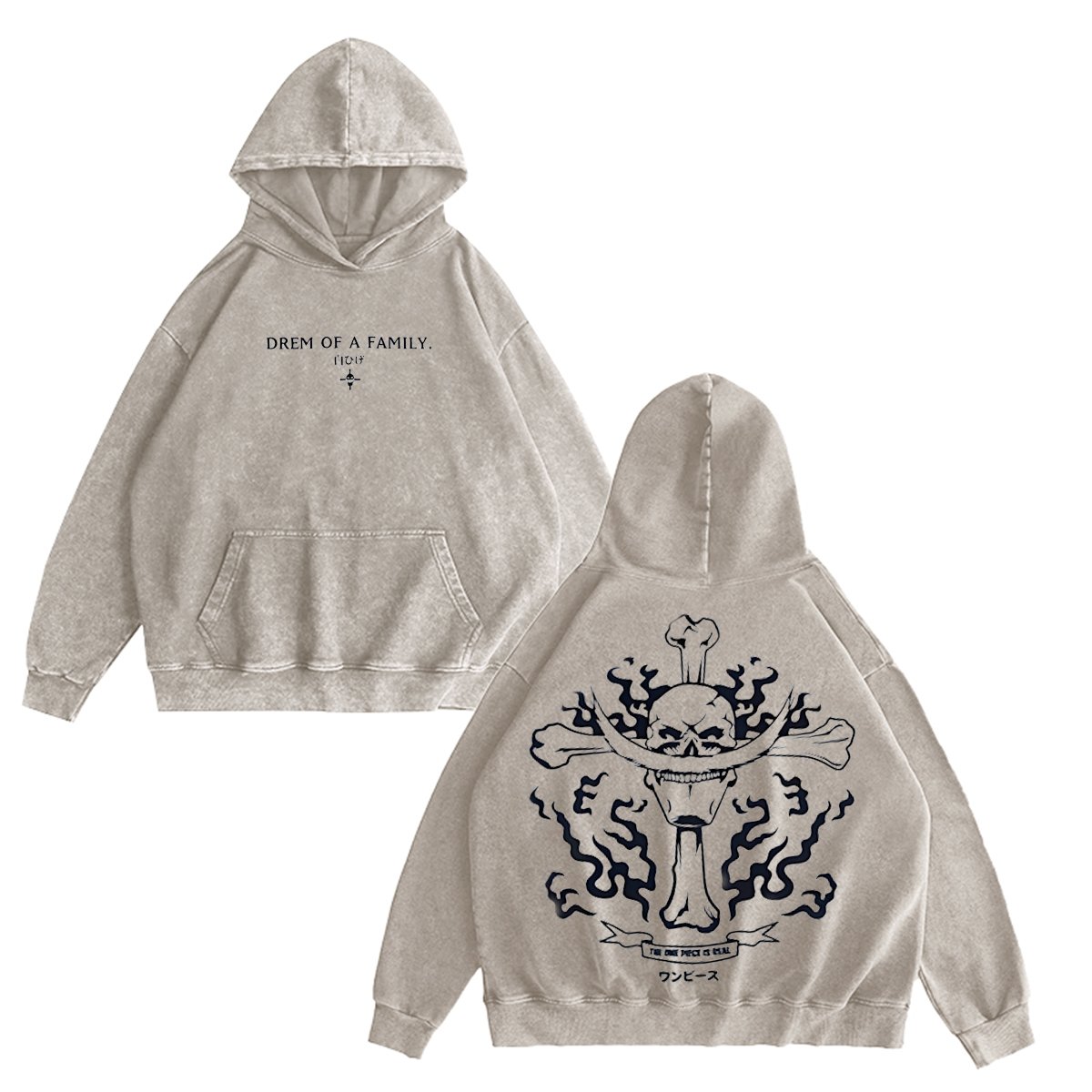 One Piece Vintage Unisex Hooded Sweatshirt