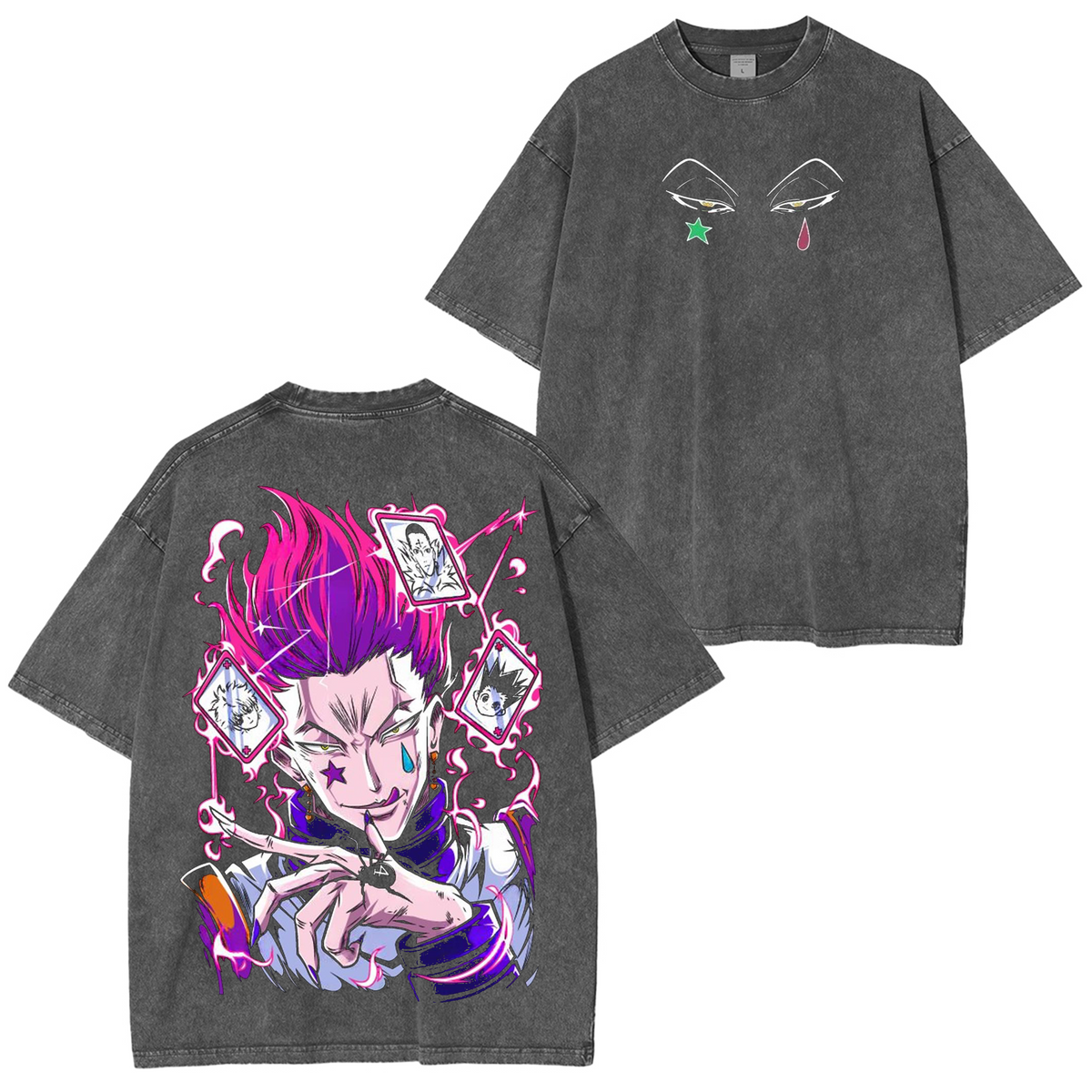 Hisoka, HUNTER X HUNTER Vintage Anime Polera Lavada