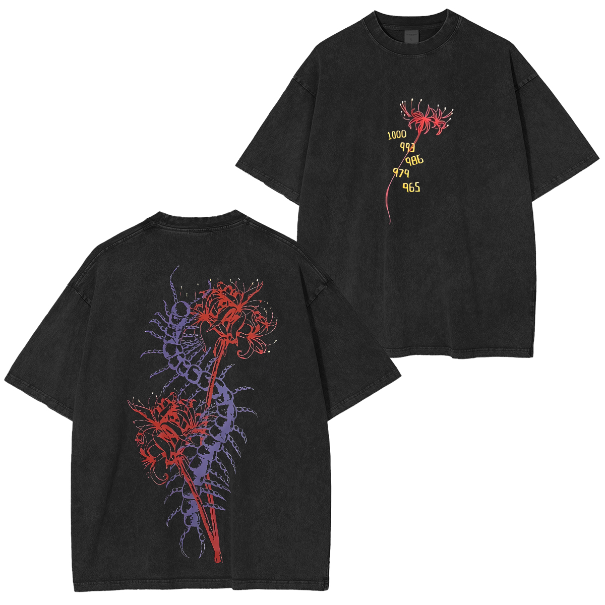 Tokyo Ghoul Acid Wash Oversized Polera Lavada Vintage