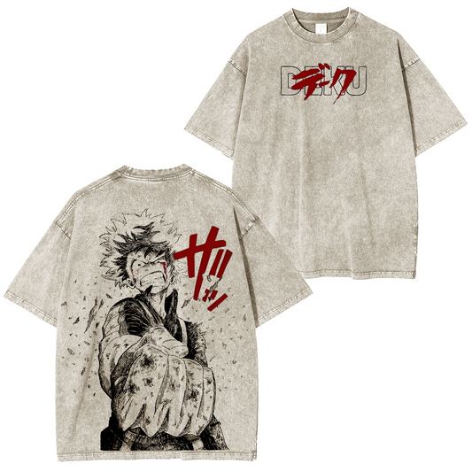 My Hero Academia Polera Lavada Vintage