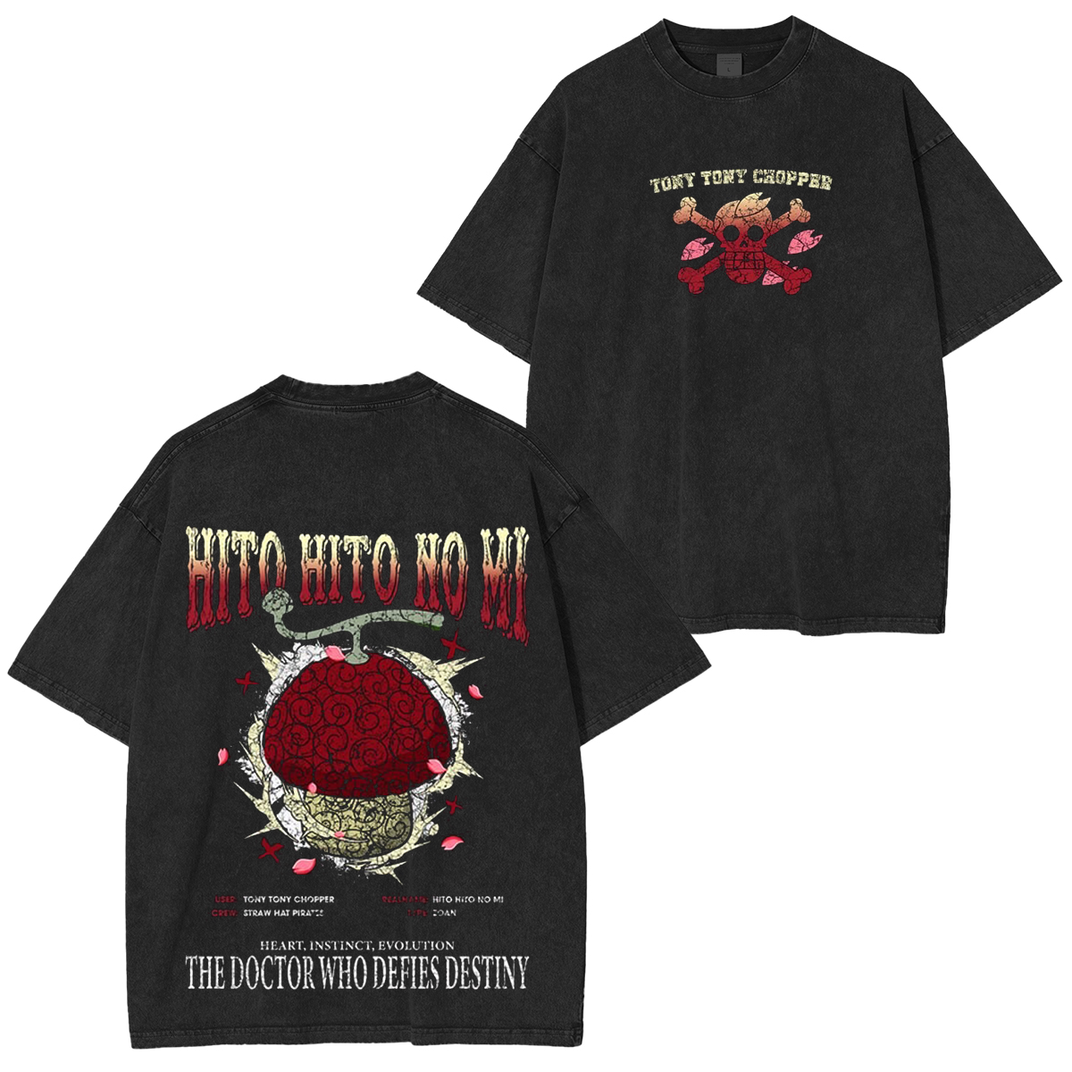 Hito Hito no Mi-One Piece Vintage Washed T-shirt/Crewneck/Hoodie