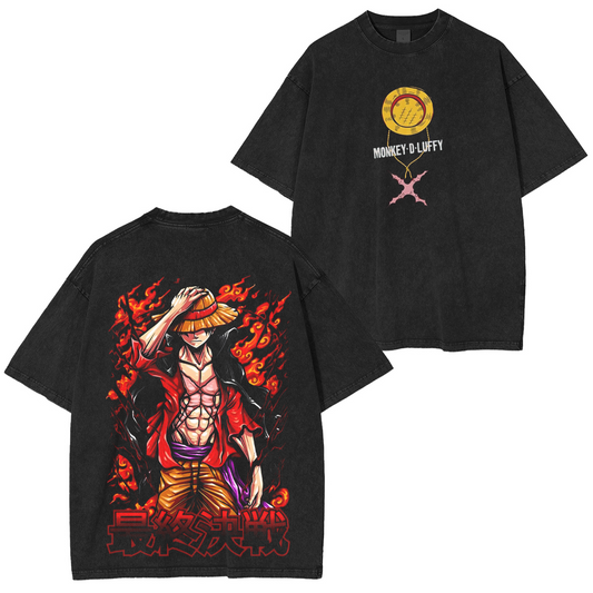 Monkey D. Luffy-One Piece Vintage Washed T-shirt/Crewneck/Hoodie