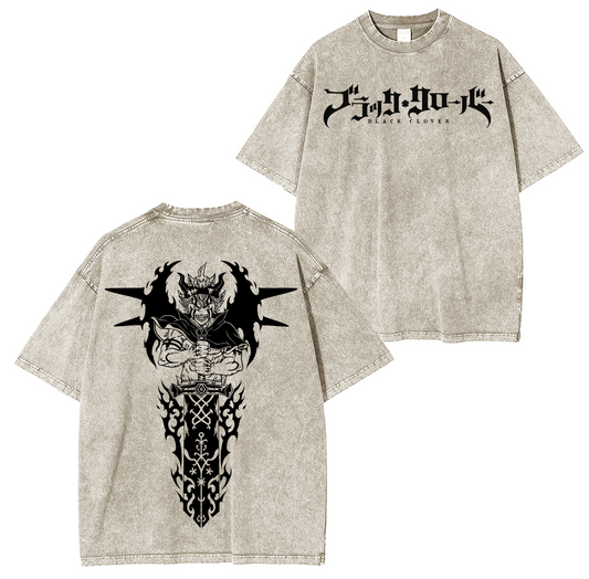 Black Clover Anime Washed T-shirt/Crewneck/Hoodie