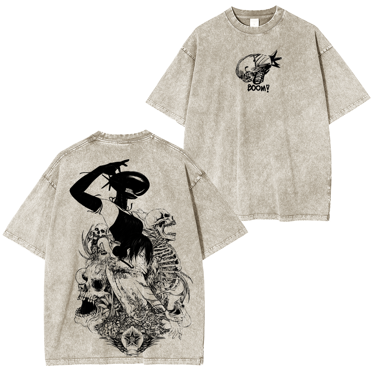 Chainsaw Man Unisex Fit Vintage Washed T-shirt/Crewneck/Hoodie
