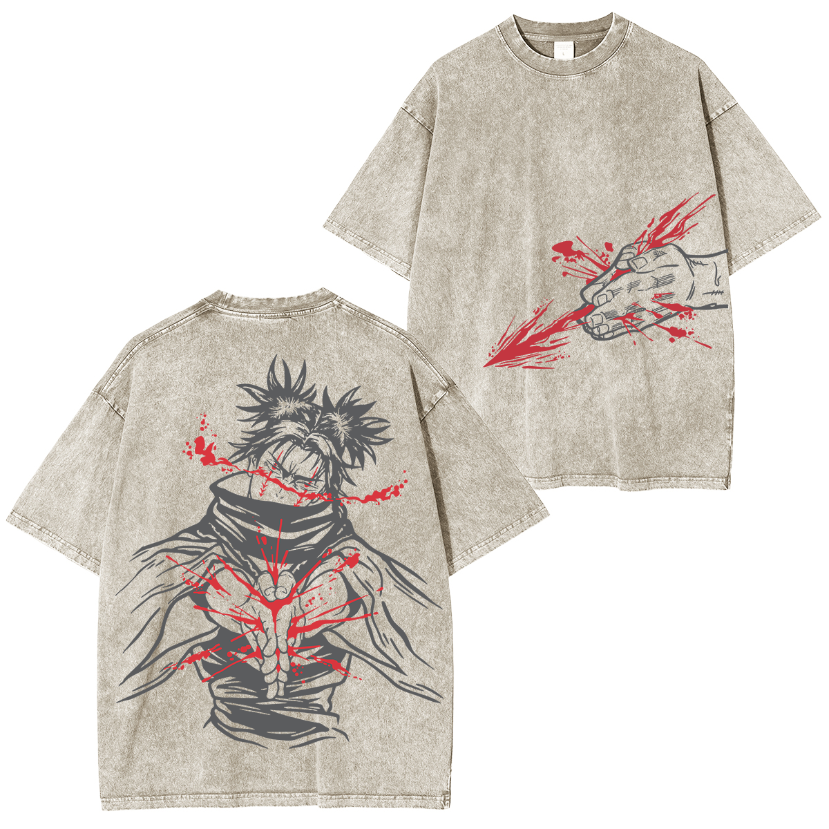 Choso Kamo Polera – JJK Merch Clothing Washed Cotton.