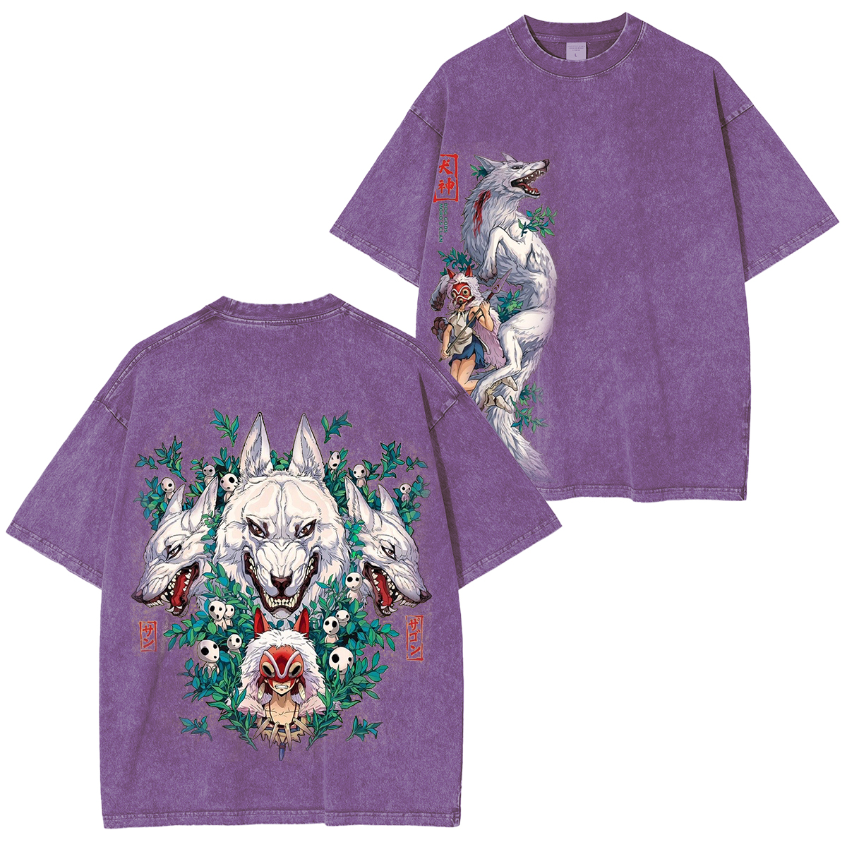 Mononoke Hime Polera Lavada Vintage