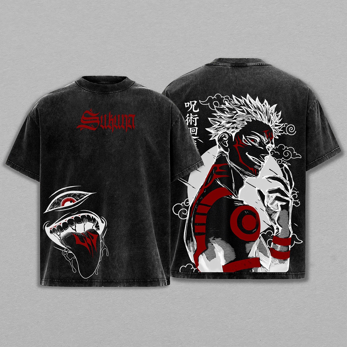 Jujutsu Kaisen Sukuna Washed T-shirt/Crewneck/Hoodie