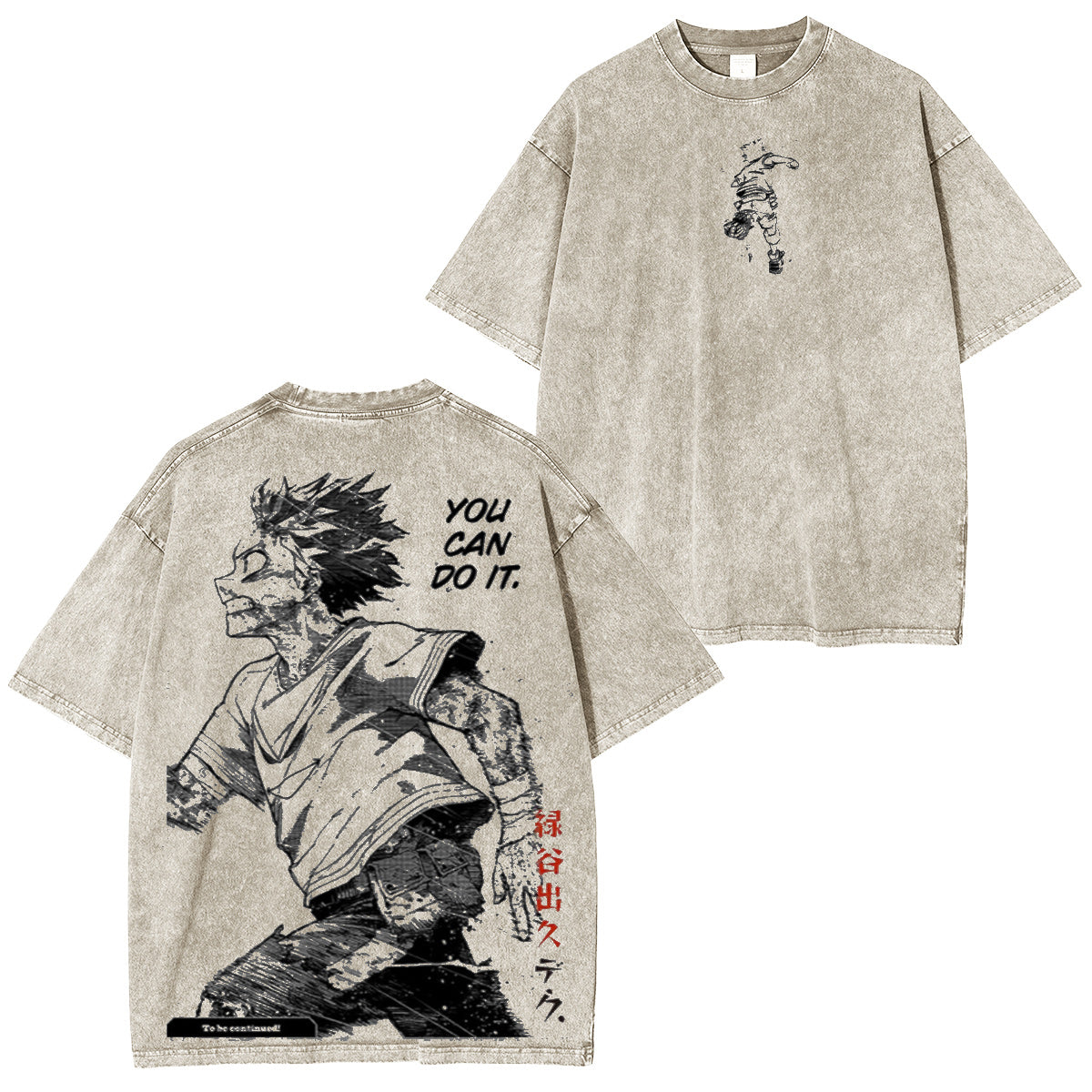 Izuku Midoriya My Hero Academia Polera Lavada Vintage
