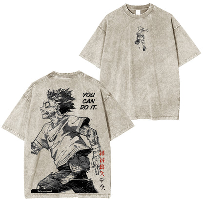 Izuku Midoriya My Hero Academia Polera Lavada Vintage