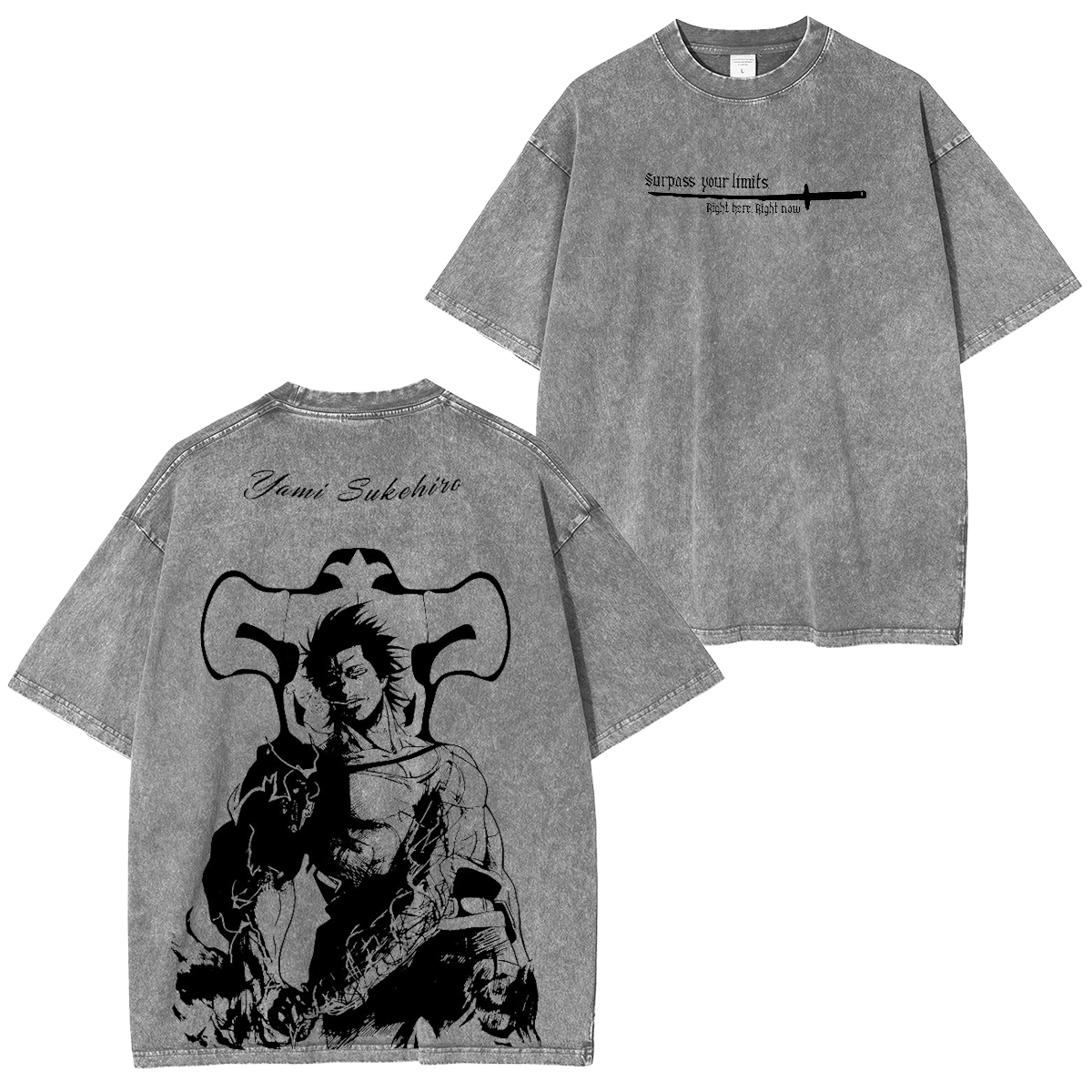 Yami Sukehiro Black Clover Vintage washed T-shirt/Crewneck/Hoodie