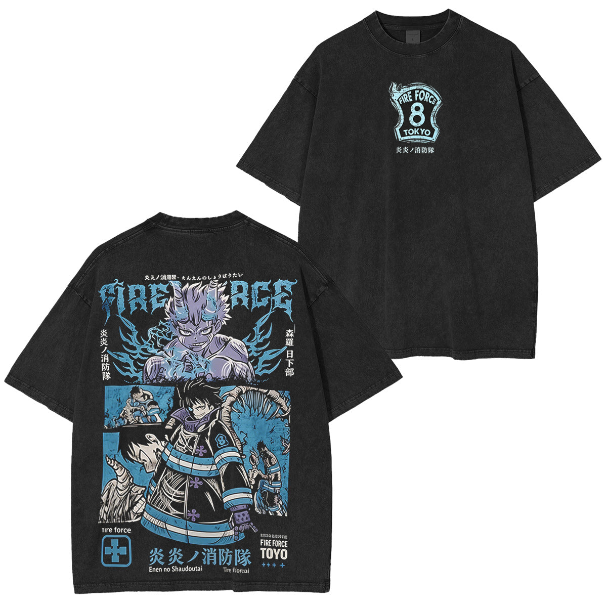 Fire Force Vintage washed T-shirt/Crewneck/Hoodie