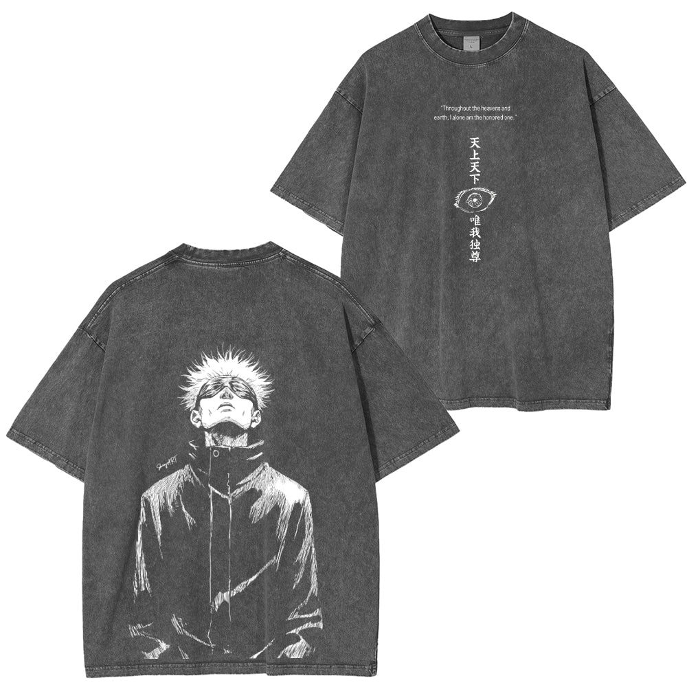 Gojou Satoru Jujutsu Kaisen Anime Acid Polera Unisex Lavada