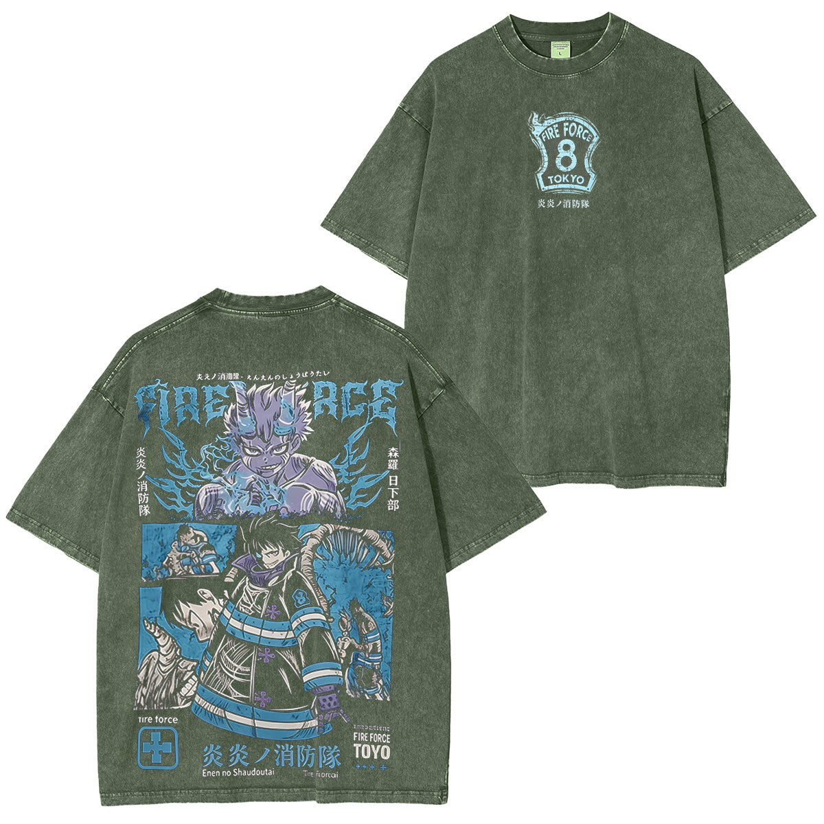 Fire Force Vintage washed T-shirt/Crewneck/Hoodie