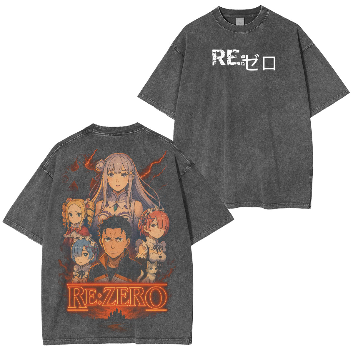 Re:ZERO World Washed T-shirt/Crewneck/Hoodie