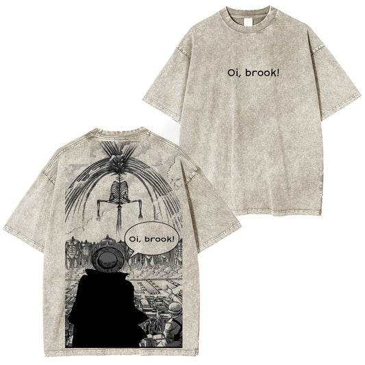 Funny One Piece and Solo Leveling Vintage Washed T-shirt/Crewneck/Hoodie