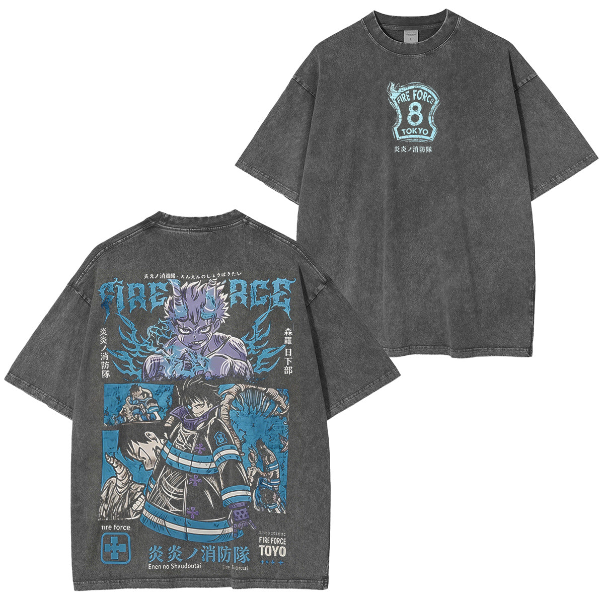 Fire Force Vintage washed T-shirt/Crewneck/Hoodie
