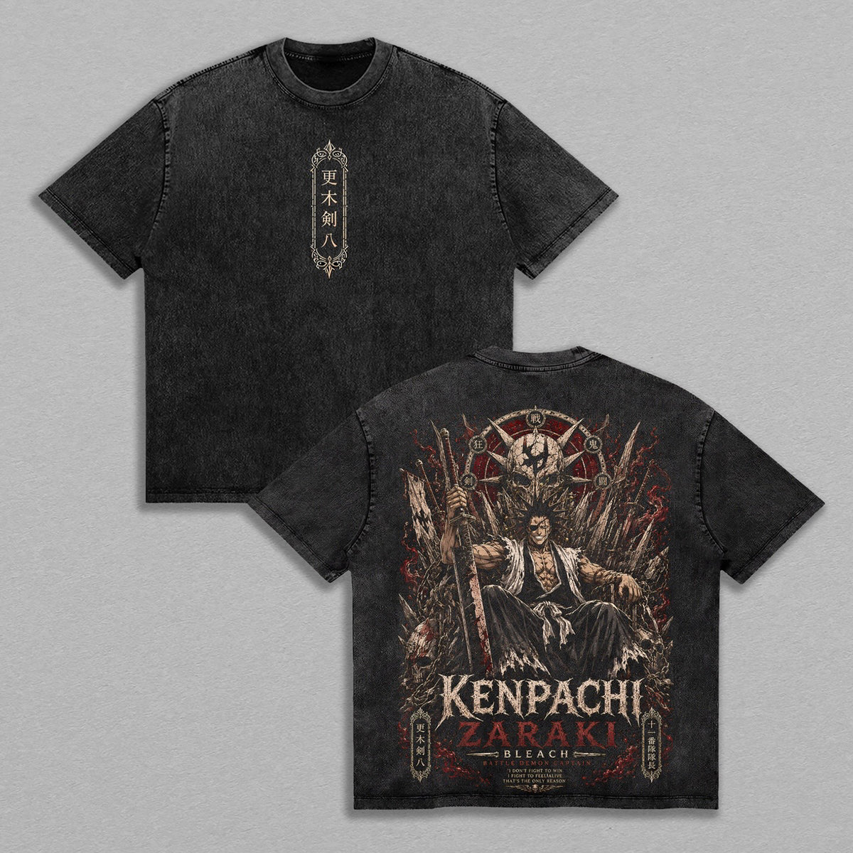 Kenpachi Zaraki Bleach Polera Unisex Lavada