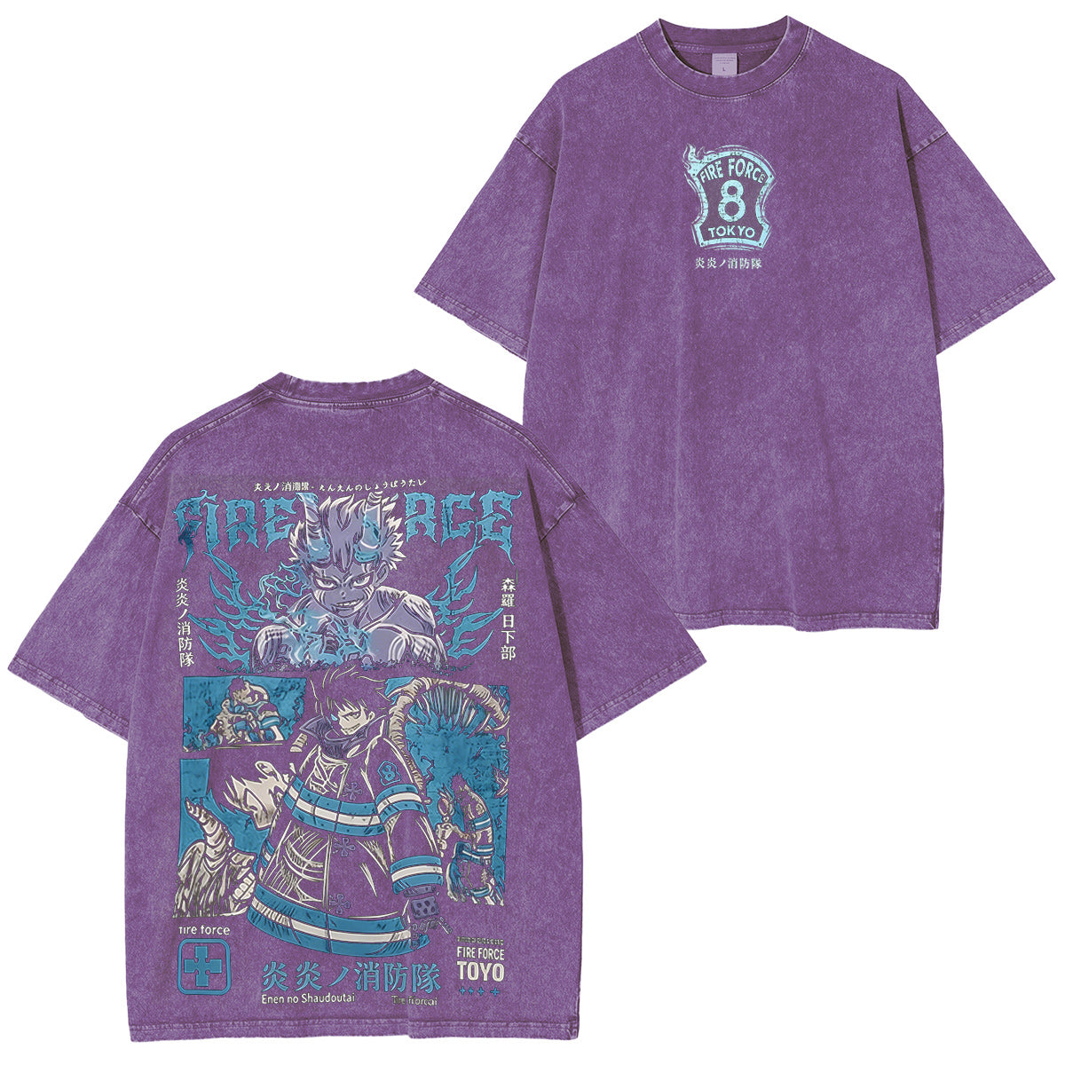 Fire Force Vintage washed T-shirt/Crewneck/Hoodie