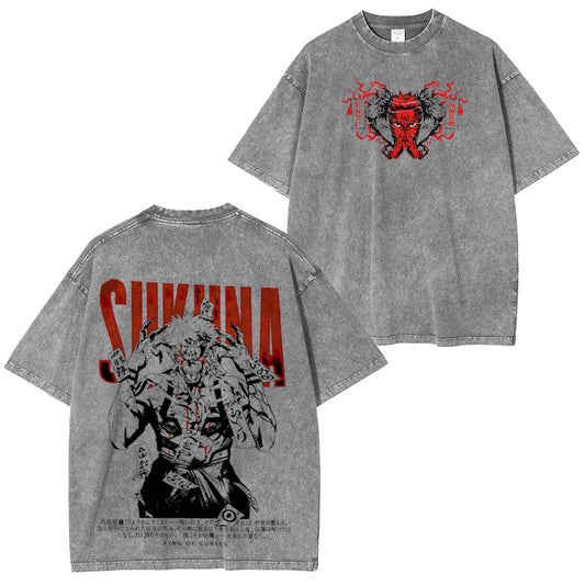 Jujutsu Kaisen :Ryomen Sukuna Vintage washed T-shirt/Crewneck/Hoodie