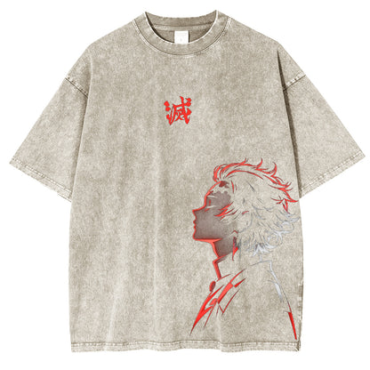 Demon slayer Anime Polera Unisex Lavada